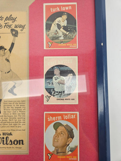 Chicago White Sox Players Portrait Wooden Framed 39x31x3cm