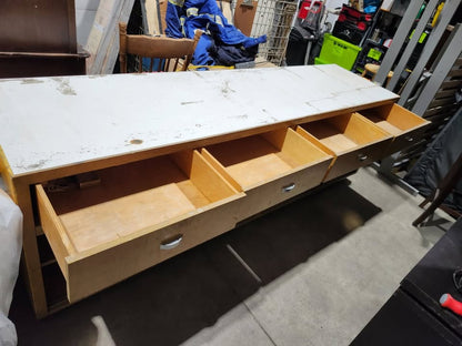 Large Vintage Wooden Counter/Server/Workbench