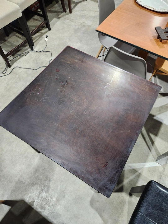 Dark Brown Square Pub Table