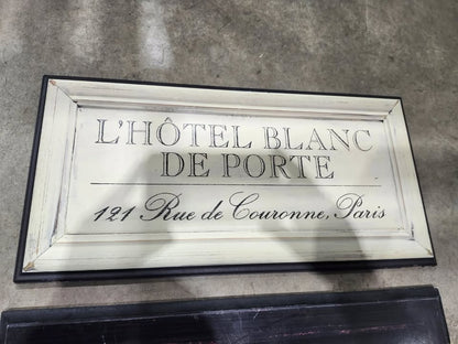 Set of Two Wooden Decorative Hotel Signs