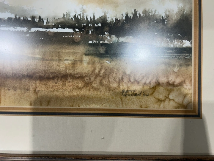 Framed Watercolor Landscape Painting by Barry Lougheed