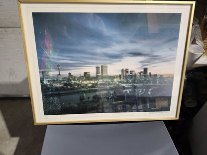 Calgary Skyline at Sunset November 1975 Framed Print