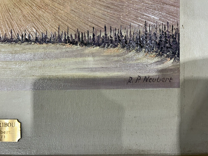 Wandering Caribou Oil Painting by R.P. Neubert
