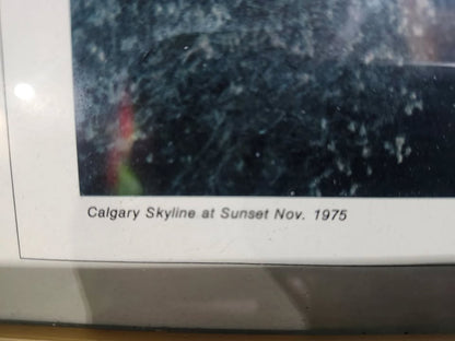 Calgary Skyline at Sunset November 1975 Framed Print