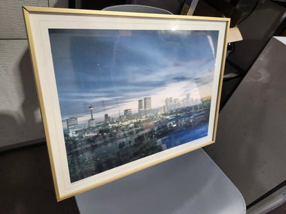 Calgary Skyline at Sunset November 1975 Framed Print