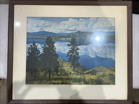 Vintage Okanagan Lake Canadian Pacific Railway Print