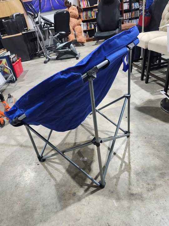 Outbound Oversized Blue Collapsible Camping Moon Chair