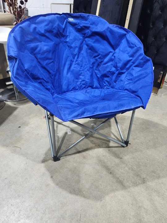 Outbound Oversized Blue Collapsible Camping Moon Chair