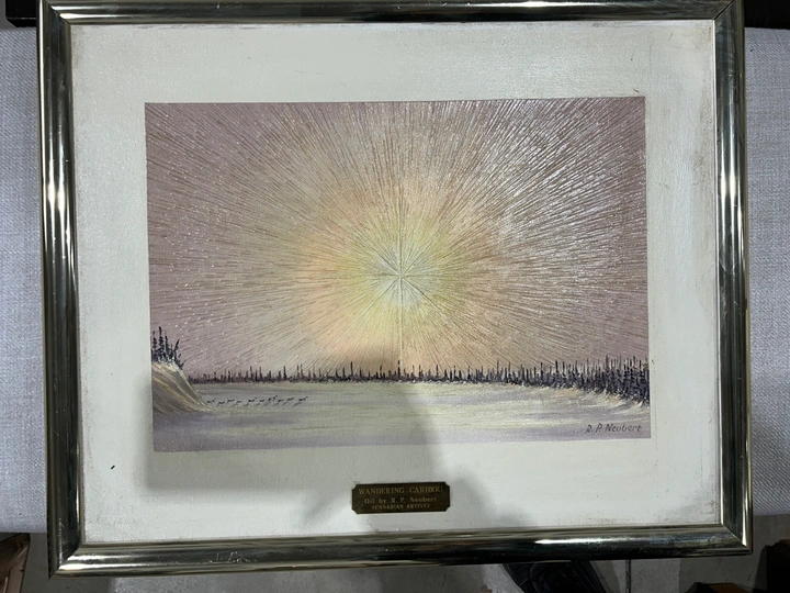 Wandering Caribou Oil Painting by R.P. Neubert