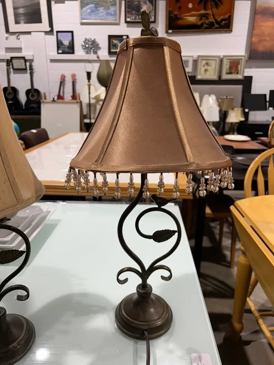 Vintage Elegant Table Lamps with Shades- 2 Available
