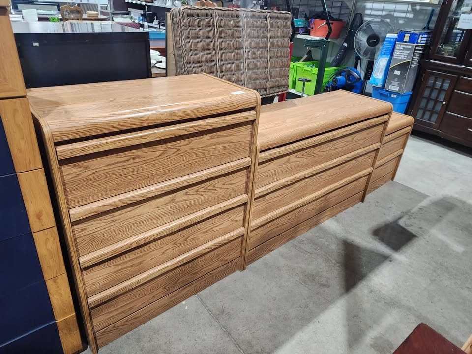 Bedroom Furniture Set - Dresser, Chest of Drawers & Nightstand
