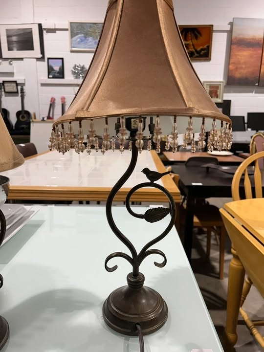Vintage Elegant Table Lamps with Shades- 2 Available