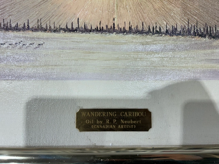 Wandering Caribou Oil Painting by R.P. Neubert
