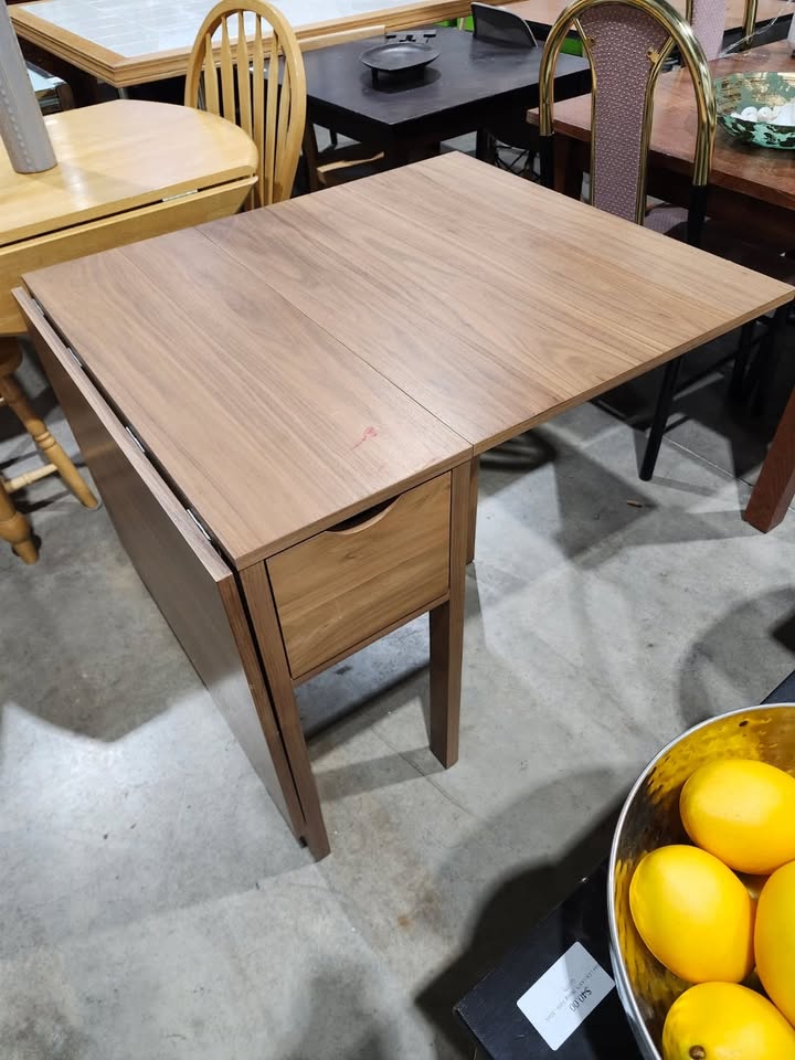 Folding Drop Leaf Table with Drawer