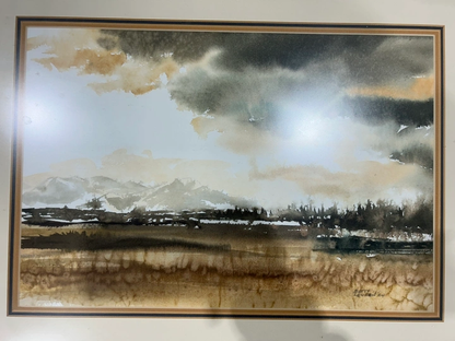 Framed Watercolor Landscape Painting by Barry Lougheed