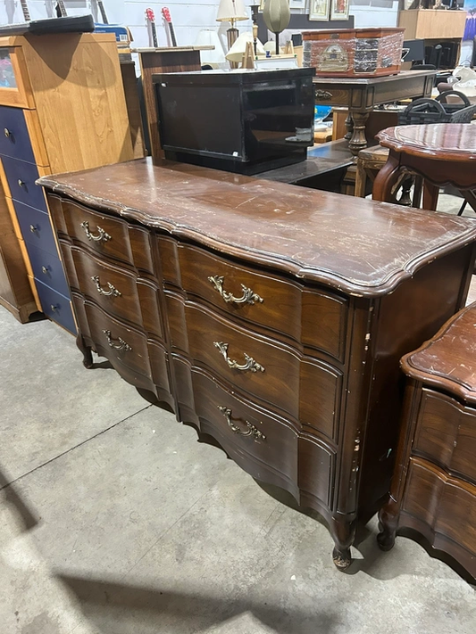 Vintage Wooden Dresser and Nightstand Set