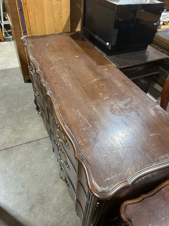 Vintage Wooden Dresser and Nightstand Set
