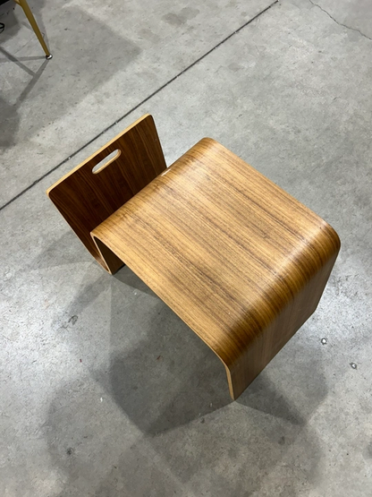 Modern Wood Side Table with Magazine Rack