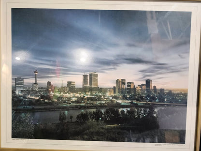 Calgary Skyline at Sunset November 1975 Framed Print