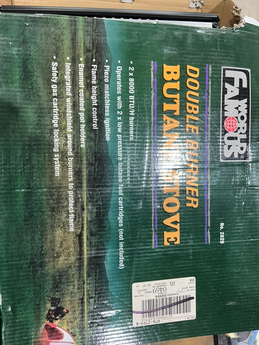 World Famous Double Burner Butane Stove