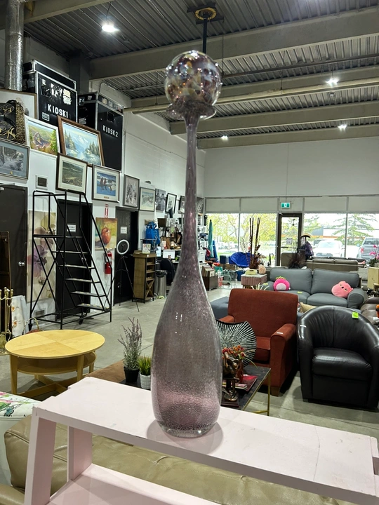 Tall Glass Decorative Sculpture