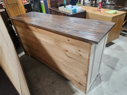White and Brown Wooden Farmhouse Buffet Server