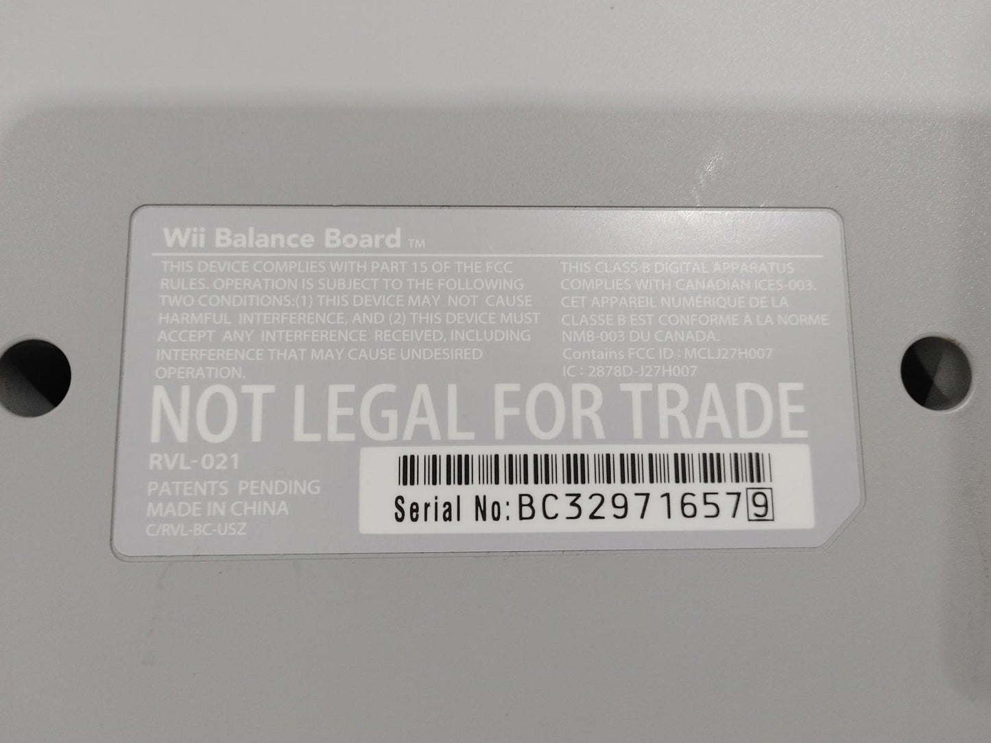 Nintendo Wii Balance Board RVL-021 White Power Tested - Fair