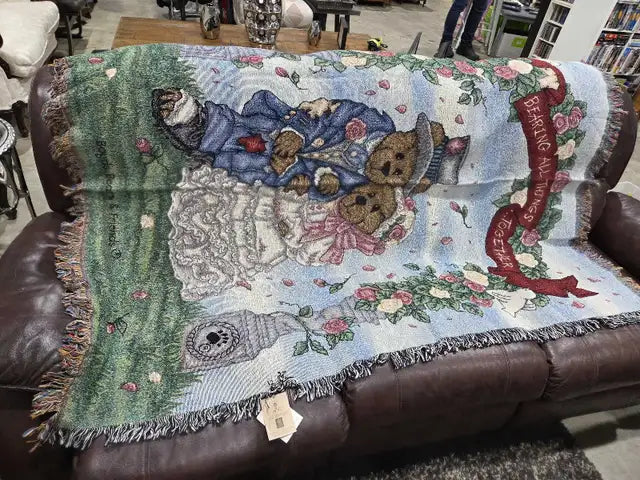 New! Boyds Bears 100% Cotton Throw Blanket
