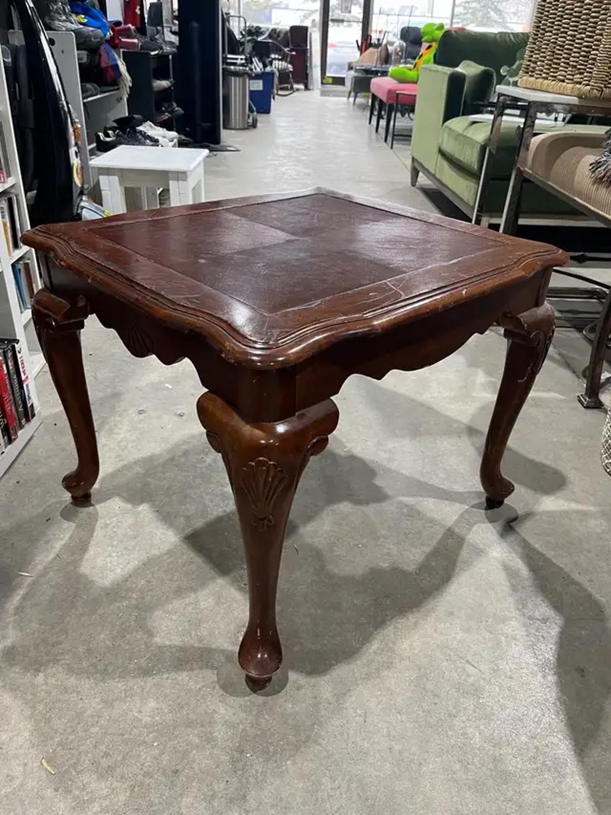 Solid wood square coffee table