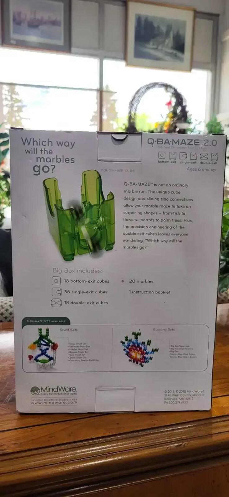 MindWare Q-BA-MAZE 2.0 Marble Maze Set of 2