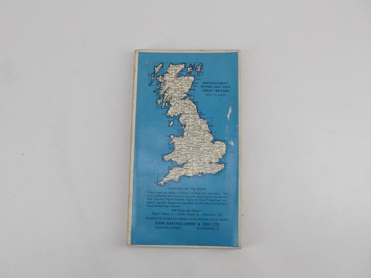 Bartholomew's Revised "Half-Inch" Contoured Maps Great Britain, 35 Teesdale