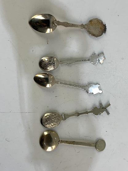 Lot of 5 Collector/souvenir spoons