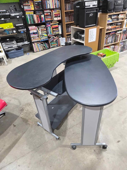 Black L-shaped Folding Computer Desk
