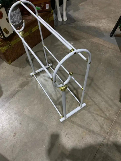 White & Gold Blanket Rack