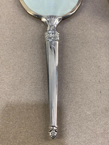 Antique Ladies hair Brush Set With Mirror & Brush, Silver
