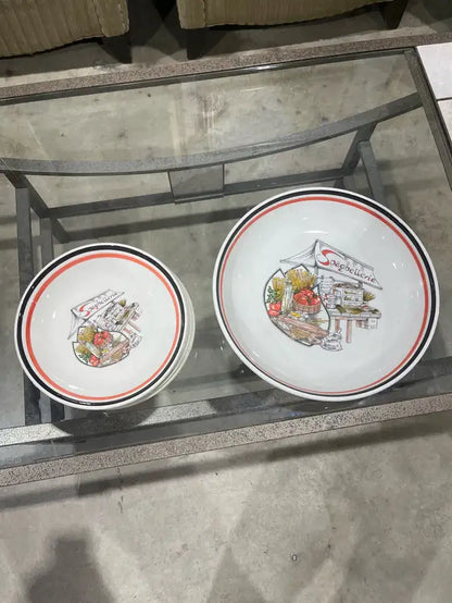 Tre ci Set of 5 spaghetti bowls made in Italy