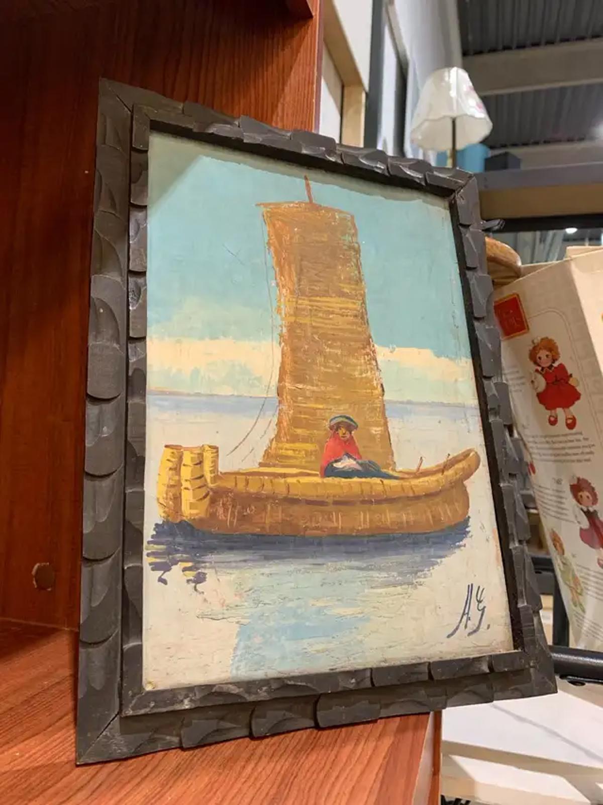 Peruvian Sailing Man Painting