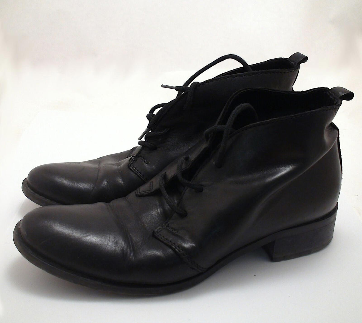 Elegant Leather Lavorazione Artigiana Size 37 Women's Boots - Girls Black Shoes