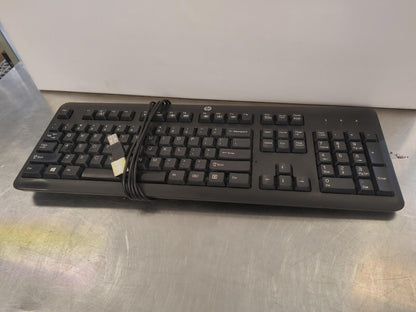 Good Condition HP Wired USB Keyboard Model KU-1156 Black Tested Working