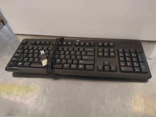 Good Condition HP Wired USB Keyboard Model KU-1156 Black Tested Working