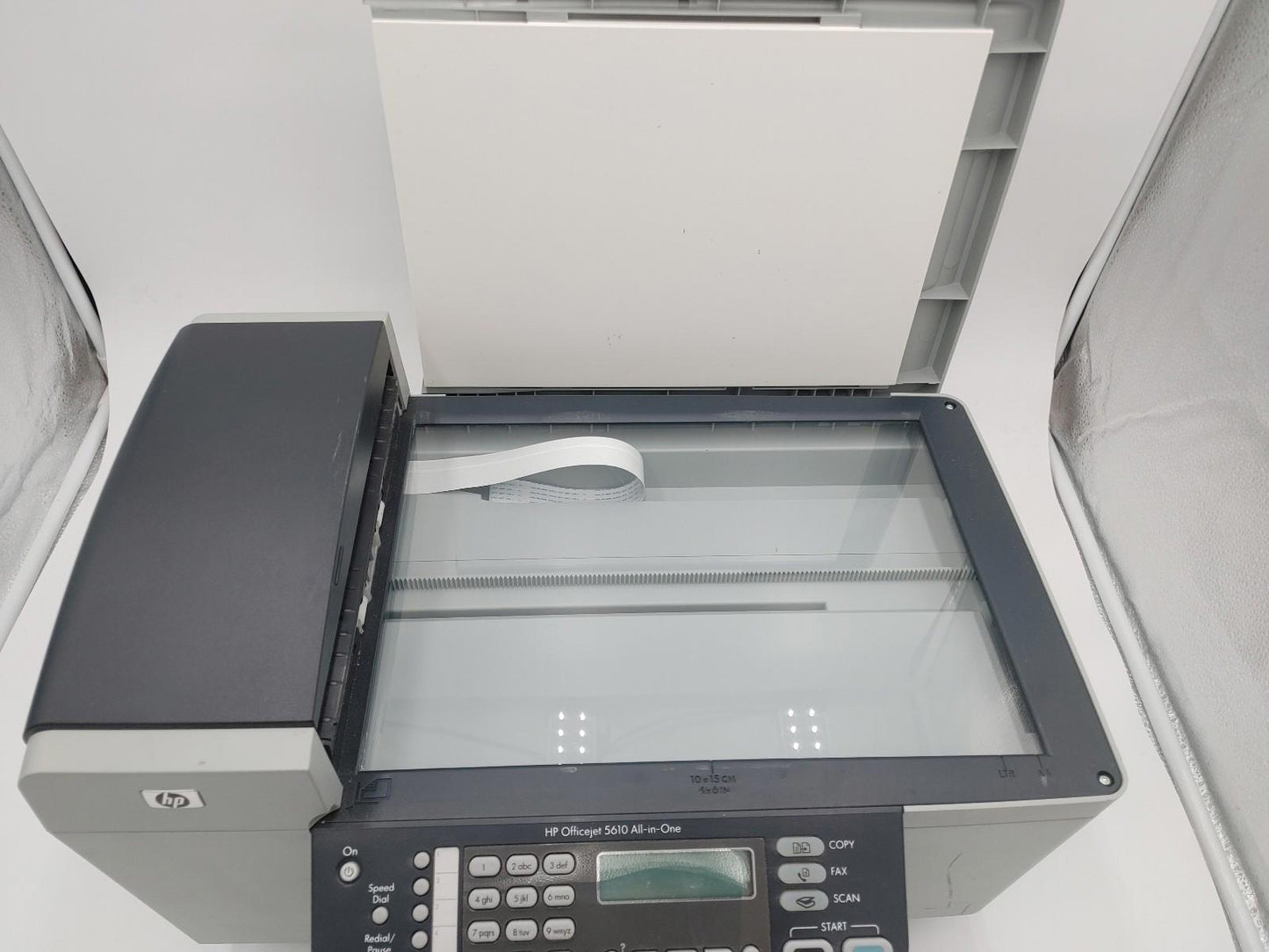 Good Condition HP Officejet 5610 All-In-One Printer Grey/Blue Untested No PSU