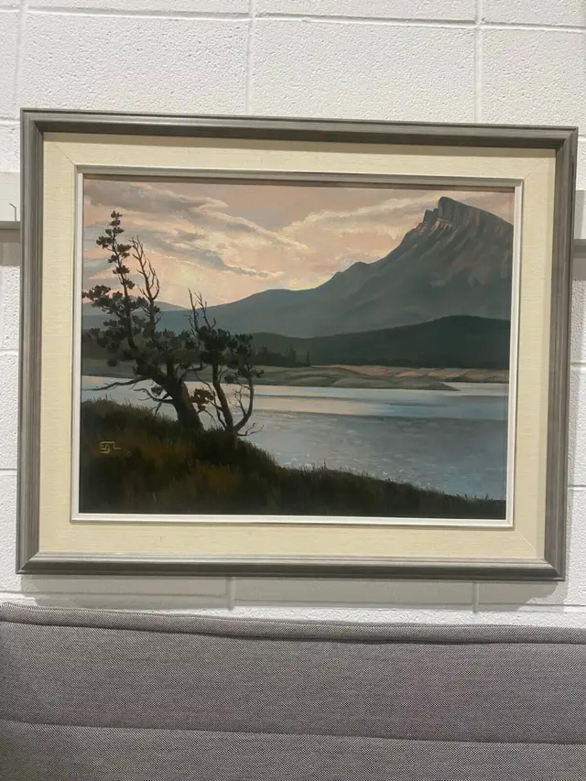 Vilma Ebl Painting of Mt Yamnuska