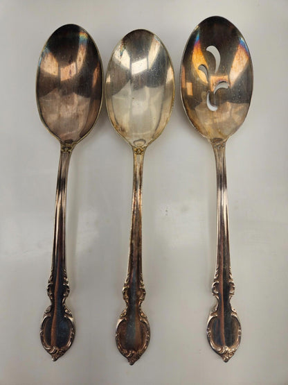Lot of 3 - Vintage 1847 Rogers Bros Silverplate Spoons 8.5"