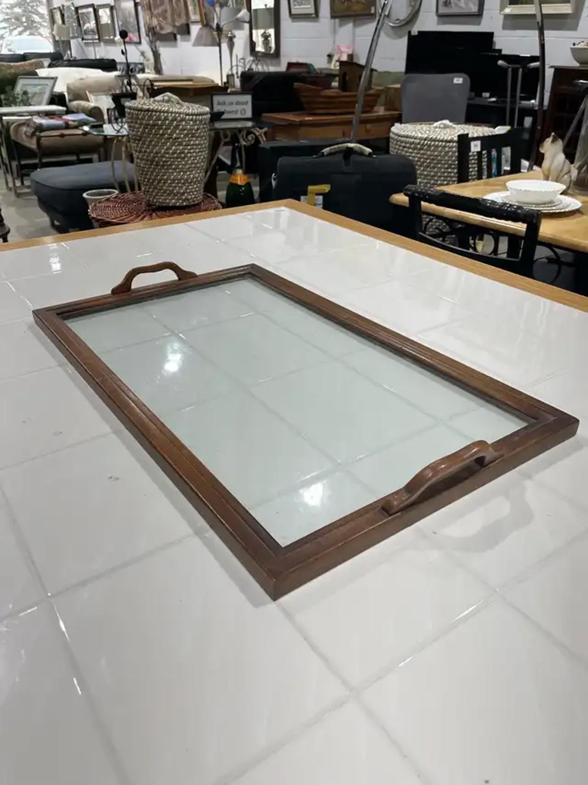Large Glass Table Tray