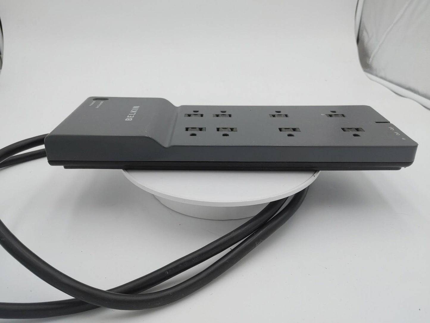 Belkin BE108200-06 8 port Power Strip Surge Protector Grey Tested Working - Fair