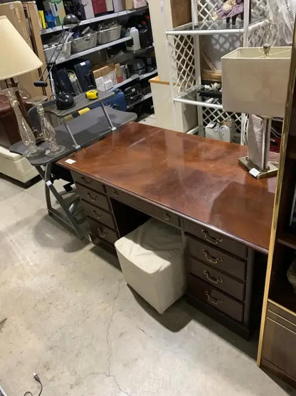 Solid Wood Drexel Desk with filing drawers