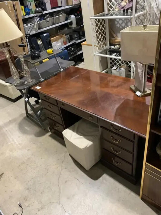 Solid Wood Drexel Desk with filing drawers