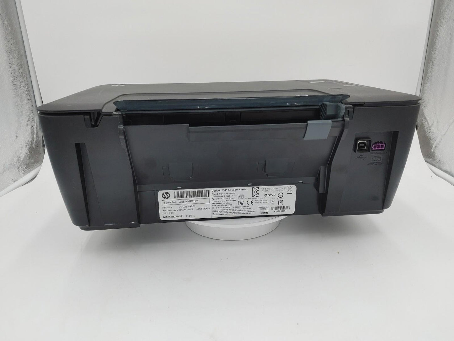 Good Condition HP DeskJet 2547 All-In-One Printer Black Untested No Colour Ink