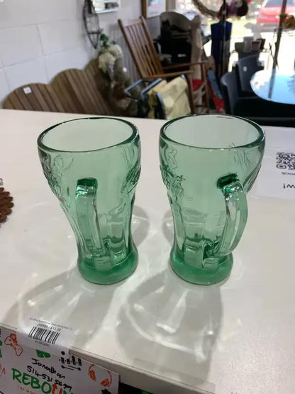 Coca-Cold Vintage Green Glasses