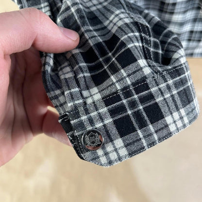 The Kooples Men’s Black & White Plaid Shirt (Size M)